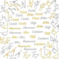 🔮 96pcs zodiac sign charms: twelve zodiac resin fillers + 12 star word message alloy charms - ideal for diy jewelry making embellishments logo