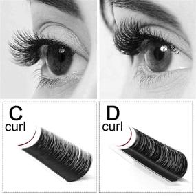 img 2 attached to 👁️ EHY Eyelash Extensions: C/D Curl 8-15mm Length, 0.05-0.2mm Thicknesses MIX - Mink Individual Lashes Supplies for Professional Salon Use