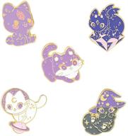 whimsical enamel brooch pins set: space cat & various animals lapel pins accessory for women, girls, and kids - perfect for backpacks, badges, hats, and bags logo