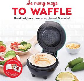 img 1 attached to 🍲 Dash Aqua Mini Waffle Bowl Maker - Perfect for Breakfast, Burrito Bowls, Sweets, Ice Cream; Includes Recipe Guide