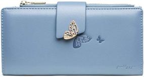 img 4 attached to Hoyofo Butterfly Wallet: Stylish Leather Organizer for Women's Handbags & Wallets