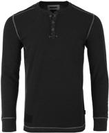 👕 zimego sleeve thermal button henley: stylish and cozy men's clothing and shirts logo