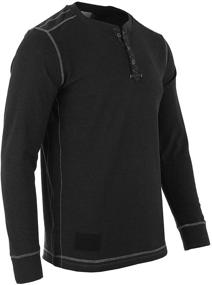 img 3 attached to 👕 ZIMEGO Sleeve Thermal Button Henley: Stylish and Cozy Men's Clothing and Shirts