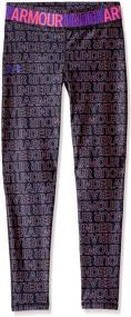 img 1 attached to 👖 Stylish and Comfortable: Under Armour Girls' HeatGear Novelty Leggings