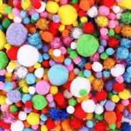 🎨 hehali 1000pcs assorted sizes & colors multicolor pom pom balls for decorative arts and crafts logo