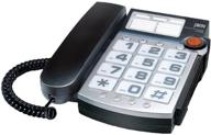 📞 jwin jtp390blk big button corded speakerphone - black, with 13 number memory logo