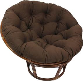 img 2 attached to 🪑 Enhanced SEO: Blazing Needles Solid Twill Papasan Chair Cushion, 44x6x44, Steel Grey