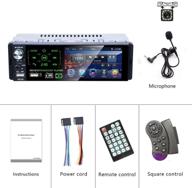 🚗 liehuzhekeji single din car stereo 4.1'' touch screen mp5 player, am radio receiver with bluetooth, aux-in, usb, sd, fm & am support, quick charge, 12 led lights camera logo