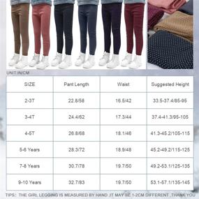 img 3 attached to LSPAR Fleece Leggings Winter Tights Girls' Clothing for Leggings