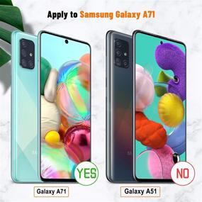 img 3 attached to 📸 Уникальный защитник камеры и защитное стекло для экрана для Samsung Galaxy A71 4G / 5G - 2 штуки, закаленное стекло с удобной рамкой для установки - HD-качество, антицарапающее, без пузырей