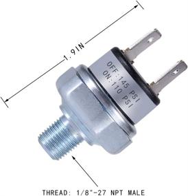 img 1 attached to 💨 High-pressure FanWayer Pressure Switch 110-145 for Compressor