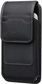 img 2 attached to Holster Belt Clip for iPhone 11, 11 Pro Max, XR, Xs 📱 Max, 8 Plus - Convenient Cell Phone Case Pouch with Credit Card Holder, Black