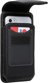 img 3 attached to Holster Belt Clip for iPhone 11, 11 Pro Max, XR, Xs 📱 Max, 8 Plus - Convenient Cell Phone Case Pouch with Credit Card Holder, Black