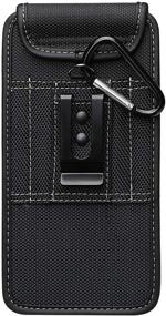 img 1 attached to Holster Belt Clip for iPhone 11, 11 Pro Max, XR, Xs 📱 Max, 8 Plus - Convenient Cell Phone Case Pouch with Credit Card Holder, Black