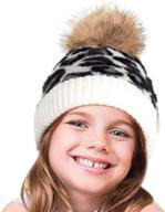 😍 cozy kids' ribbed beanie hat with faux fur pom - c.c exclusives (kids-43)(kids-2061) logo