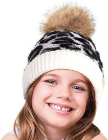 img 4 attached to 😍 Cozy Kids' Ribbed Beanie Hat with Faux Fur Pom - C.C Exclusives (KIDS-43)(KIDS-2061)