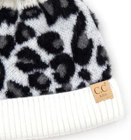 img 2 attached to 😍 Cozy Kids' Ribbed Beanie Hat with Faux Fur Pom - C.C Exclusives (KIDS-43)(KIDS-2061)