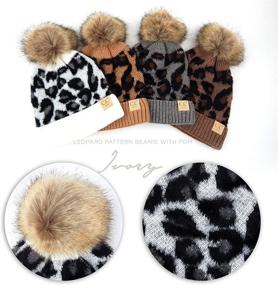 img 1 attached to 😍 Cozy Kids' Ribbed Beanie Hat with Faux Fur Pom - C.C Exclusives (KIDS-43)(KIDS-2061)