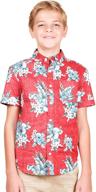 👕 stylish boys hawaiian shirt: brooklyn athletics boys short sleeve button down logo