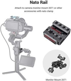 img 1 attached to 📹 SMALLRIG Monitor Mount Holder for DJI Ronin S and Ronin SC Gimbal Accessories Mounting Plate with 1/4” Thread, 3/8” Locating Hole, and NATO Rail for Magic Arm Handle - 2214