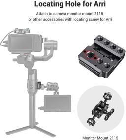 img 2 attached to 📹 SMALLRIG Monitor Mount Holder for DJI Ronin S and Ronin SC Gimbal Accessories Mounting Plate with 1/4” Thread, 3/8” Locating Hole, and NATO Rail for Magic Arm Handle - 2214