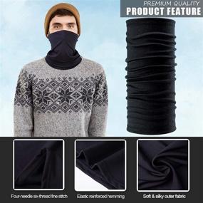 img 2 attached to 🧣 6 Pack Unisex Face Bandana Neck Gaiter: Reusable, Washable Cloth Tube Scarf Balaclava for Men and Women