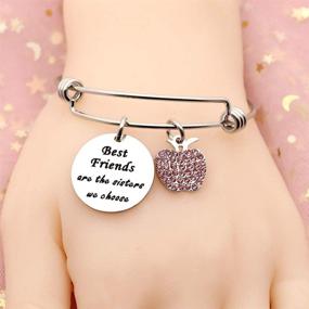 img 2 attached to 👭 Stylish Cuff Bangle: The Perfect Jewelry Gift for Best Friends - Sisters We Choose