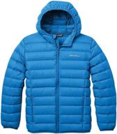 🧥 hooded kids down jacket by eddie bauer – premium down outerwear logo