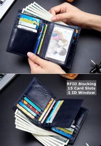 img 2 attached to 👝 BULLCAPTAIN V204: Stylish Genuine Leather RFID Blocking Wallet