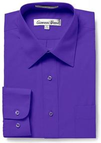 img 2 attached to GIOVANNI UOMO Traditional Solid Purple Men's Clothing