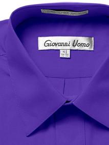 img 1 attached to GIOVANNI UOMO Traditional Solid Purple Men's Clothing