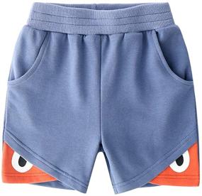 img 2 attached to 👕 AMMENGBEI 3 Pack Boys' Clothing Summer Cotton Shorts