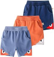 👕 ammengbei 3 pack boys' clothing summer cotton shorts logo