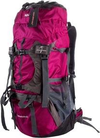 img 4 attached to 🎒 WASING 55L Internal Frame Backpack: Ultimate Companion for Hiking, Travel, Climbing, Camping, and Rainy Adventures