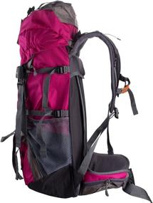 img 3 attached to 🎒 WASING 55L Internal Frame Backpack: Ultimate Companion for Hiking, Travel, Climbing, Camping, and Rainy Adventures