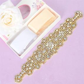 img 1 attached to Rhinestone Applique Wedding Bridal Crystal Women's Accessories