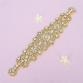 img 3 attached to Rhinestone Applique Wedding Bridal Crystal Women's Accessories