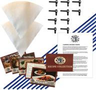 🌳 enhance your maple syrup experience with the maple syrup tree tapping kit: 10 taps, 10 3-foot drop line tubes, 1 quart maple sap filter, dark blue premium food grade tubing, instructions & recipe cards логотип