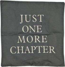 img 3 attached to 📚 Arundeal Decorative Throw Pillow Case Covers, Dark Grey, 18 x 18 Inches - Perfect Addition for Library Book Lovers: Just One More Chapter!