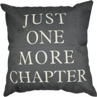 📚 arundeal decorative throw pillow case covers, dark grey, 18 x 18 inches - perfect addition for library book lovers: just one more chapter! logo