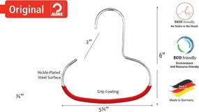 img 3 attached to 🧣 Mawa Reston Lloyd Accessory Non-Slip Space-Saving Style G1, Set of 5, Silver Hanger Hook for Scarves - Red (5 Piece)