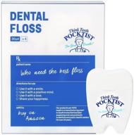 🦷 pocktist flat dental floss: wide surface for effective cleaning, shred-resistant & chemical-free - 30 yards (pack of 4) logo