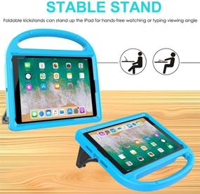 img 2 attached to 💙 SUPLIK iPad 9.7 Case for Kids – Durable Shockproof Protective Handle Bumper Stand Cover with Screen Protector for iPad 9.7 inch 5th/6th Generation, Blue