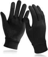 unigear lightweight running gloves - touch screen anti-slip warm liners for cycling, biking, sports, and driving - men's and women's logo