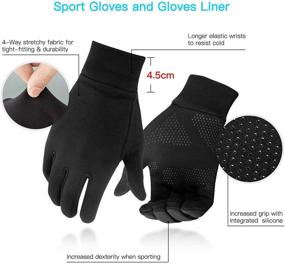 img 2 attached to Unigear Lightweight Running Gloves - Touch Screen Anti-Slip Warm Liners for Cycling, Biking, Sports, and Driving - Men's and Women's