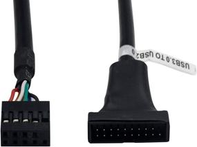 img 1 attached to 🔌 Duttek USB 3.0 Header to USB 2.0 Adapter Cable: Convert, Connect and Transform - 2 Pack