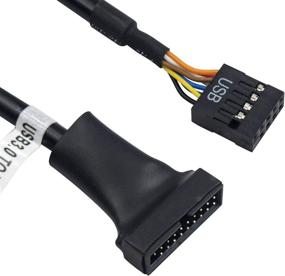 img 3 attached to 🔌 Duttek USB 3.0 Header to USB 2.0 Adapter Cable: Convert, Connect and Transform - 2 Pack