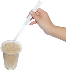 img 2 attached to 🥤 Benail 100 Sets 20 oz Clear Plastic Cups with Lids and Straws: Ideal for Chilled Beverages, Iced Coffee, Tea, Smoothies, and More