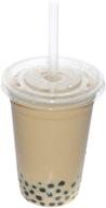 🥤 benail 100 sets 20 oz clear plastic cups with lids and straws: ideal for chilled beverages, iced coffee, tea, smoothies, and more logo