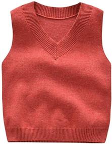 img 3 attached to Thermal Knit Sleeveless Sweater for Baby Boys – Happy Cherry: Warm Cotton, Breathable